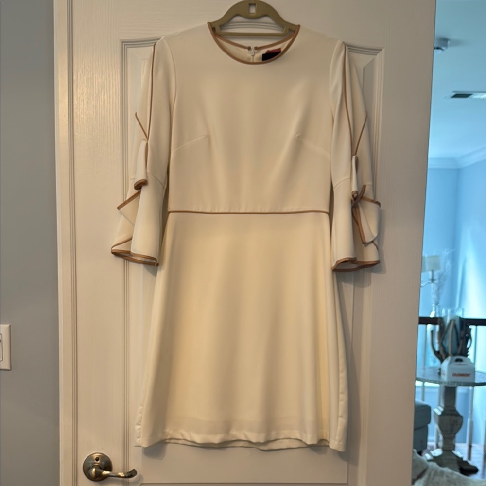 Just...Taylor Cream Midi Dress with Bell Sleeves